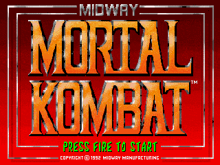 Mortal Kombat title screen for Amiga